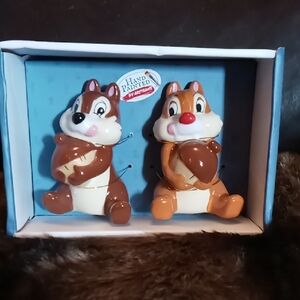 Disney Chip And Dale Salt and Pepper Shakers - NIB